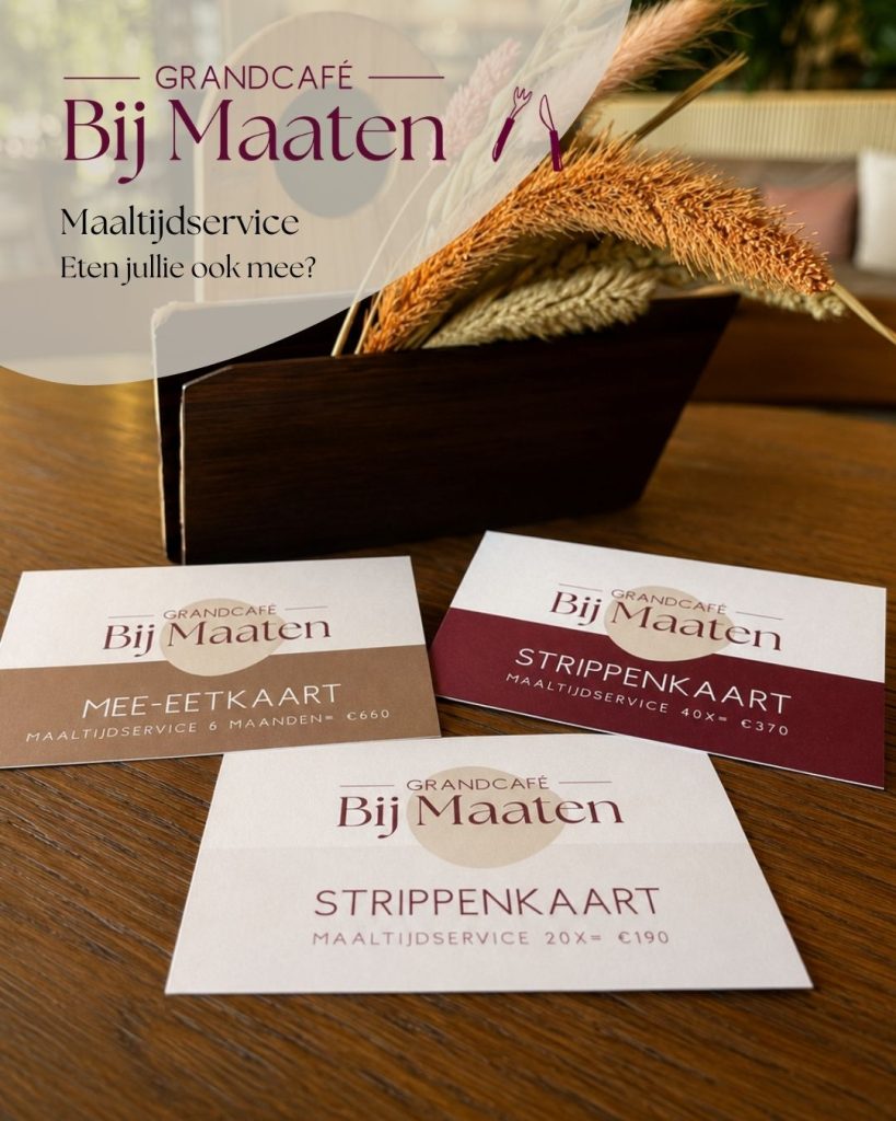 meeeten bij bij maaten met onze maaltijdservice - kok kookt toch al - dus eet ook mee